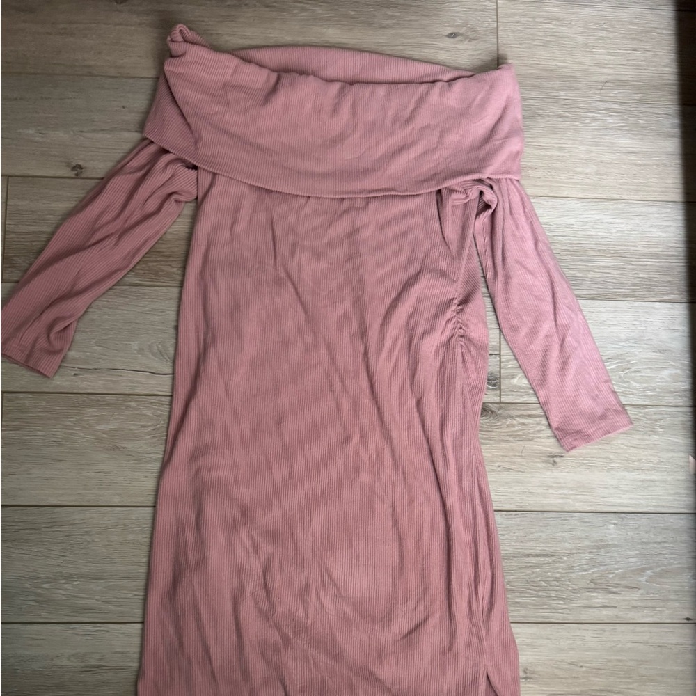 Elegant Pink Off-Shoulder Dress